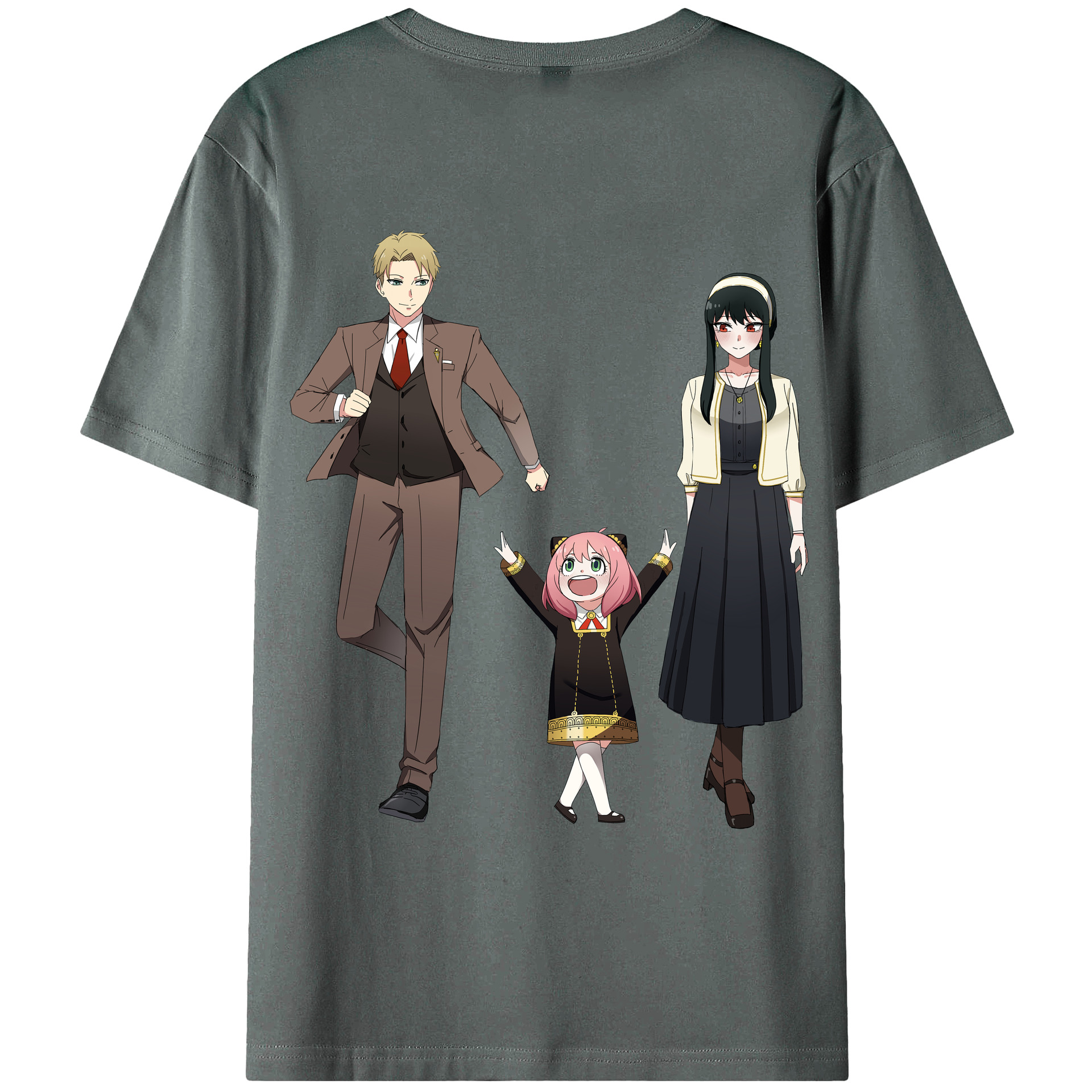 （画像用） SPY×FAMILY间谍家家酒 綿100％ メンズ半袖Tシャツ（バックプリント） 通気性